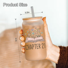 Durable frosted glass tumbler for hot and cold beverages