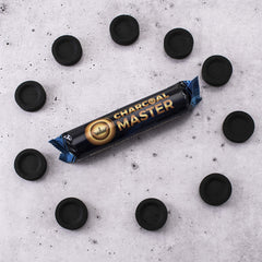 Charcoal disks incense 33mm close up