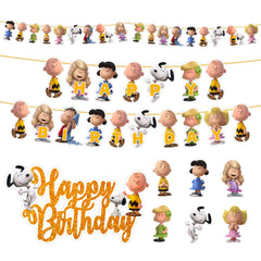 Charlie Broown Theme Birthday Party Supplies and Decorations Set overview