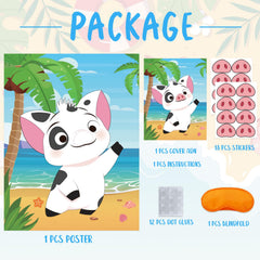 Moana nose stickers 16 pack for Pin the Nose game
