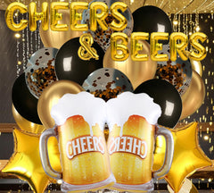 Cheers & Beers banner for mug themed party
