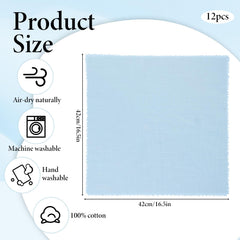 cheesecloth napkins 16.5x16.5 inches blue