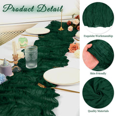 20 piece cheesecloth table runner 20x120 emerald green product set