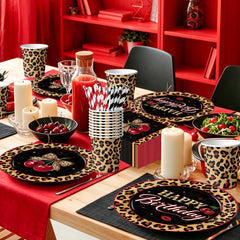 7 inch dessert plates cheetah print 20 count included