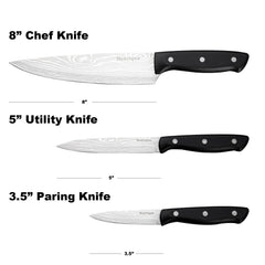 8 inch chef knife included in 3PCS set
