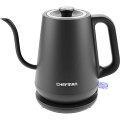 Chefman Gooseneck Electric Kettle 0.8L black exterior