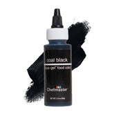 Chefmaster Coal Black Liqua-Gel food coloring bottle 2.3 oz