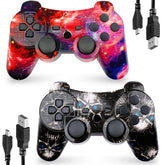 CHENGDAO PS3 Controller 2 Pack ghost style front view