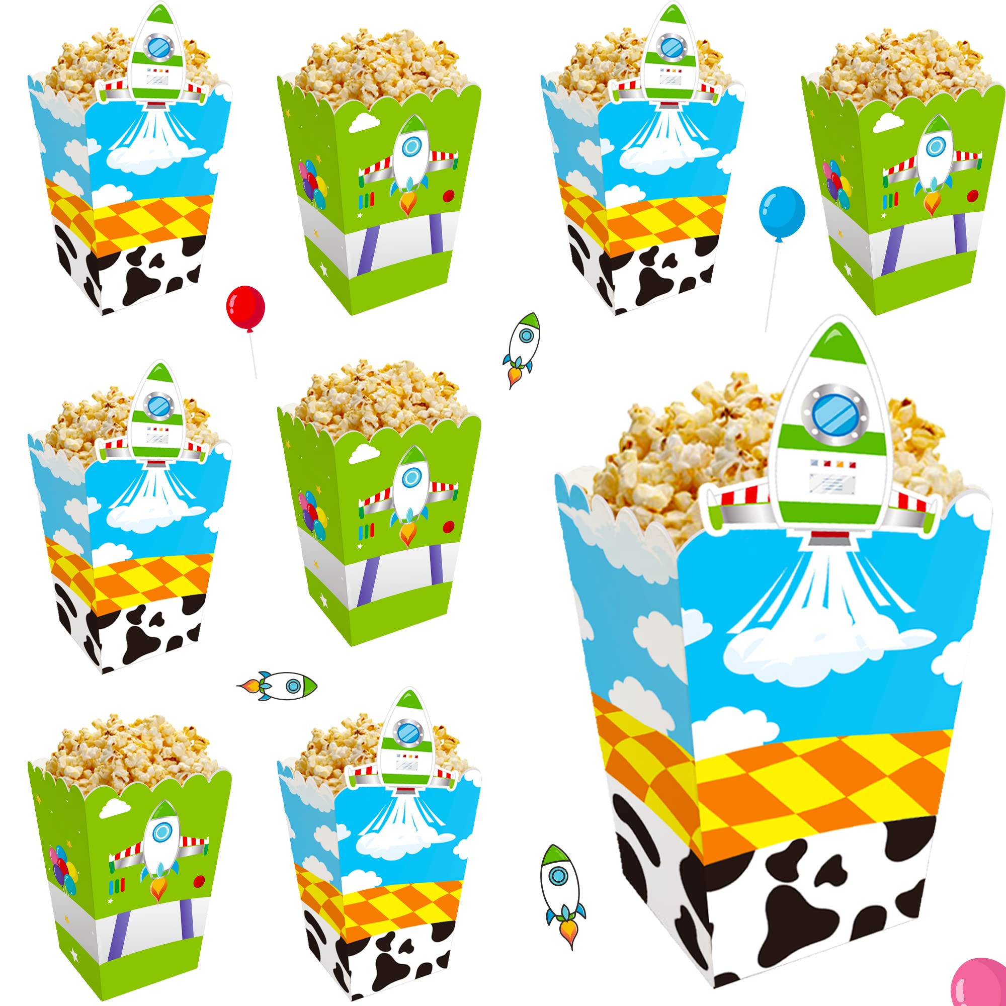 CHENRINDECO Toy Inspired Cartoon Story Popcorn Boxes set 24pcs two styles