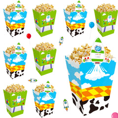 CHENRINDECO Toy Inspired Cartoon Story Popcorn Boxes set 24pcs two styles