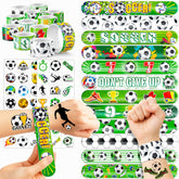 Cherisnowy 72 piece soccer party favors set with tattoos and bracelets