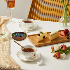 Cherry finished hardwood dessert platter tray