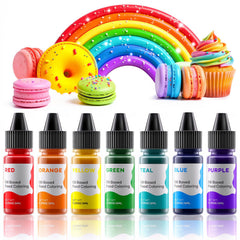Cherrysea oil based food coloring for chocolate rainbow set bottle lineup