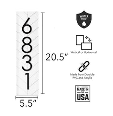 Chesapeake weatherproof PVC acrylic address plaque