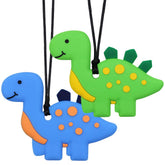 Chew Necklaces for Sensory Kids silicone dinosaur pendant