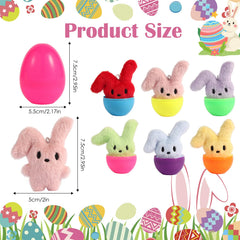 Pink CHHOEAV plush bunny inside egg close up