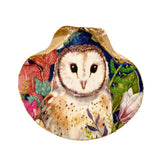 Chic Owl shell trinket dish with hand decorated scene