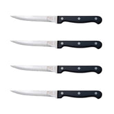 Chicago Cutlery Essentials 4-Pc Steak Set knife with full tang and black polymer handle