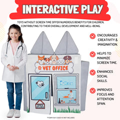 Childrens Foam Sofa with Couch Swag Play Panel dimensions 33.5 x 37 inches
