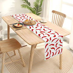 Chili party table runner bright vivid colors