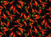 Chili Pepper valance cotton fabric close up