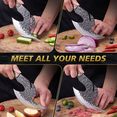 Chinese kitchen axe features sheath for safe storage
