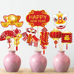 Chinese New Year flag banner pre-string with rope included