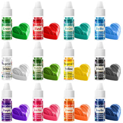 Chocolate oil-based coloring bottles for baking