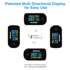 CHOICEMMED dual color OLED display oximeter in use