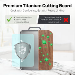 Chopzilla Titanium Cutting Board double sided design