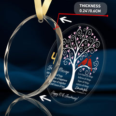 Christian anniversary keepsake ornament