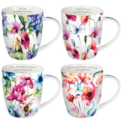 Christian Art Gifts ceramic coffee mug set with 4 mugs