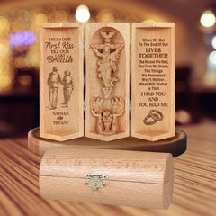Engraved Christian couple keepsake for husband and wife