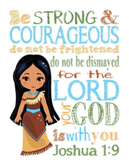 Premium print on professional paper USA made for Pocahontas Princess Christian Nursery Decor Unframed Print