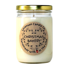 Christmas Bakery Soy Candle 12oz Handmade in USA with 100% Soy Wax