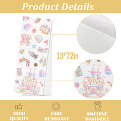 Candy themed party table runner Heyfary 13x72 inches