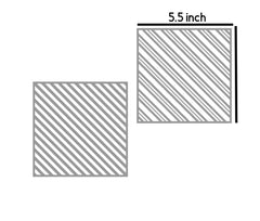 Mylar stencil 7.5 mil (0.2mm) thick milky finish candy cane pattern for festive crafting