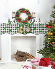 Polyester Mantel Scarf Hokiten with machine-printed design for fireplace decor