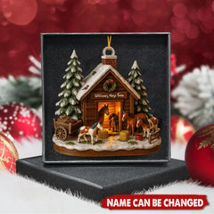 Christmas horse ornament with name customization