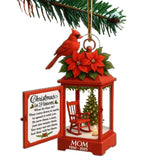 Christmas in Heaven lantern ornament with cardinal design
