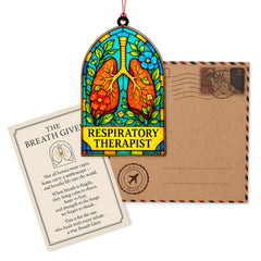 Ready to gift ornament packaged with story card