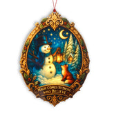 Snowman Christmas Ornament 2025 on a tree