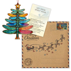 Dagonfly Ornament ready to gift with story card packaging