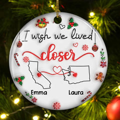Gift idea for best friends and sisters Christmas ornament