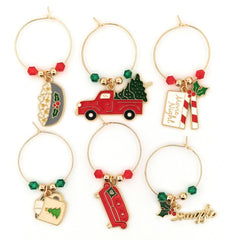 Christmas party supplies wine charms for hosts
