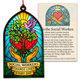 Christmas Social Worker Ornament on tree