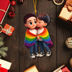Christmas tree Pride ornament product packaging