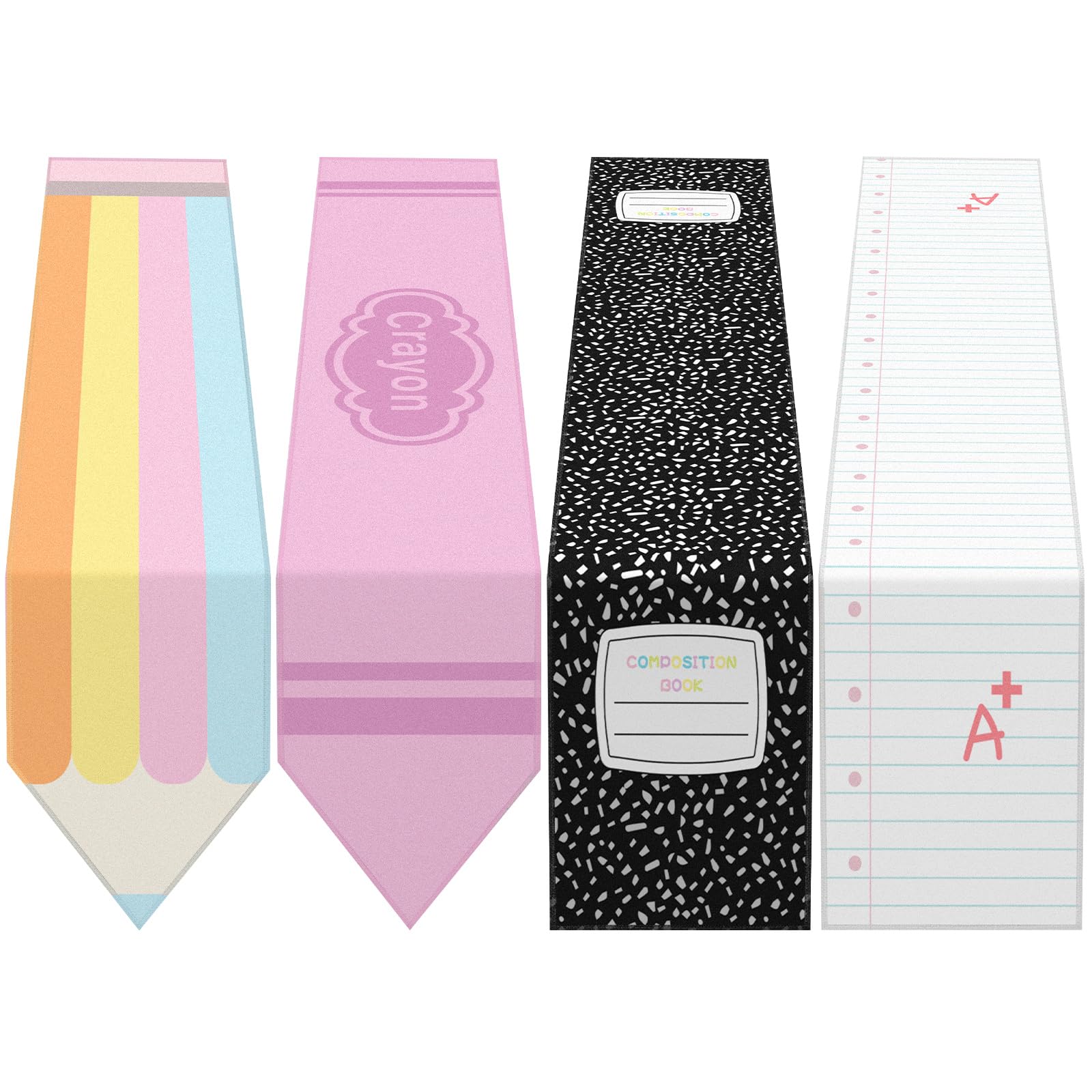 Chumia pastel classroom table runner set of 4 72x13 inches