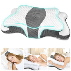 CHxxy memory foam pillow neck contour for side sleeper