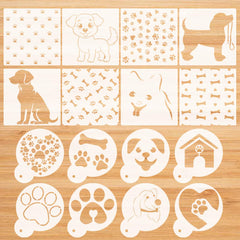CIEMODA dog cookie stencil set 16 pieces shown together
